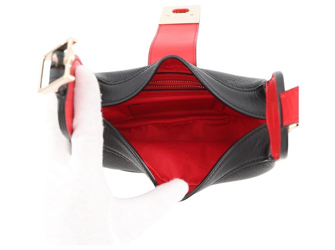 Borsa a tracolla in pelle Crow Sky di Christian Louboutin Nero Rosso - vista 6