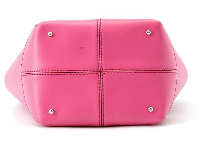 Bolsa de mão Tod's VASO Micro em couro Rosa - vista 3