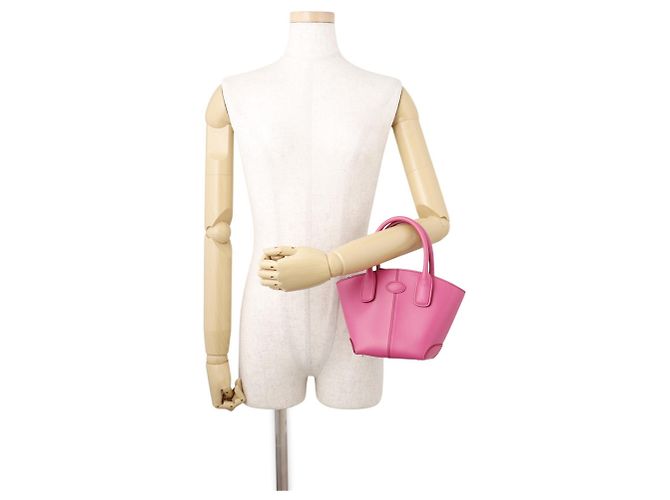Bolsa de mão Tod's VASO Micro em couro Rosa - vista 5