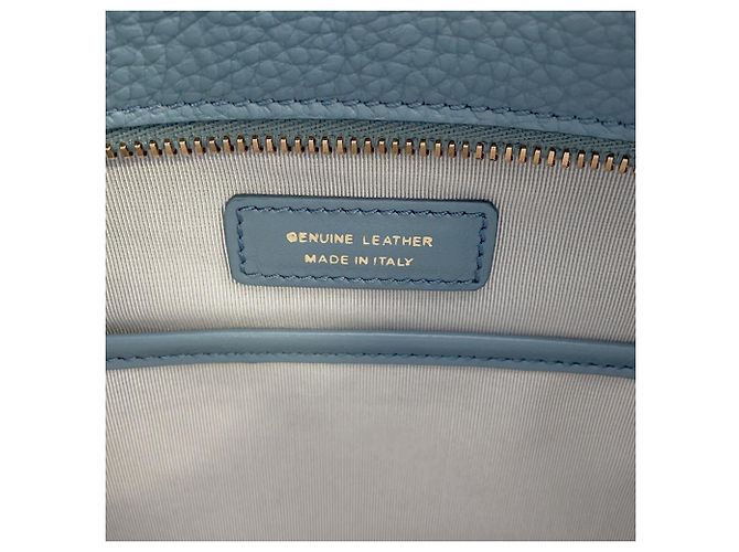 Sac à main épaule Tod's en cuir bleu clair - vue 13