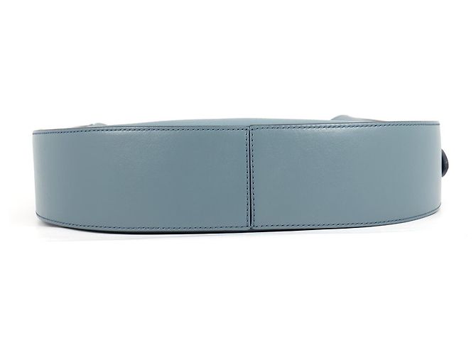 Sac à main épaule Tod's en cuir bleu clair - vue 3