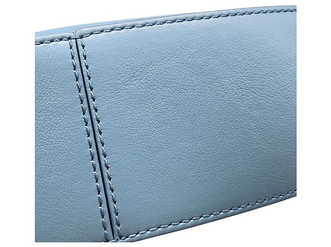 Sac à main épaule Tod's en cuir bleu clair - vue 6