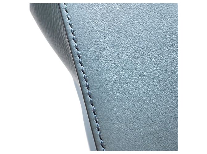 Sac à main épaule Tod's en cuir bleu clair - vue 7