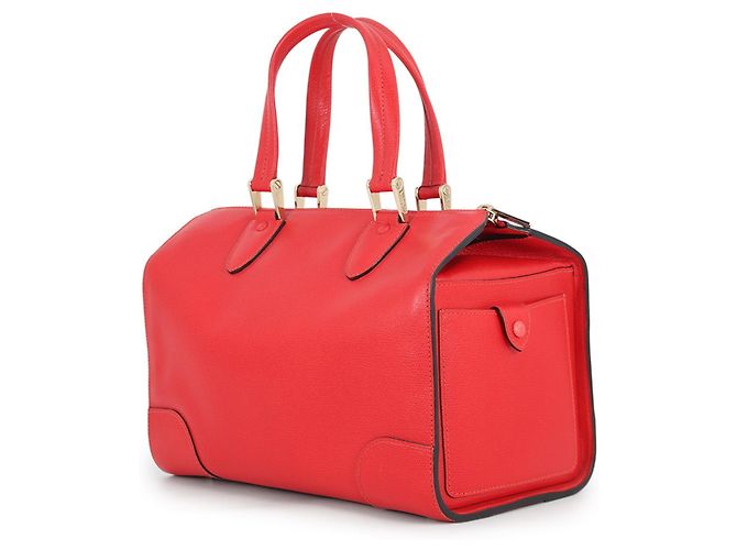 Valextra Babila Boston Small Lederhandtasche Rot - Ansicht 2