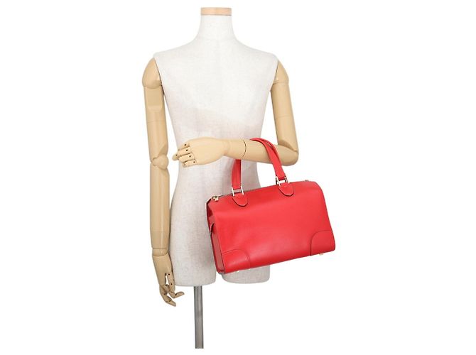 Valextra Babila Boston Small Lederhandtasche Rot - Ansicht 4