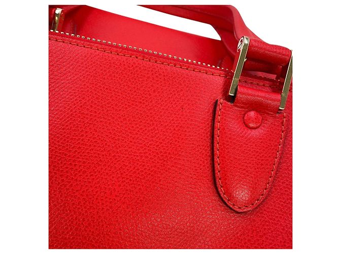 Valextra Babila Boston Small Lederhandtasche Rot - Ansicht 9