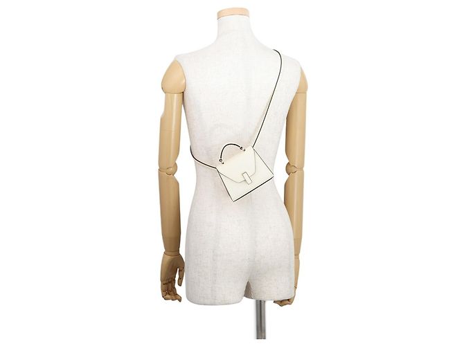 Valextra Iside Belt Leder-Bodybag Weiß - Ansicht 5