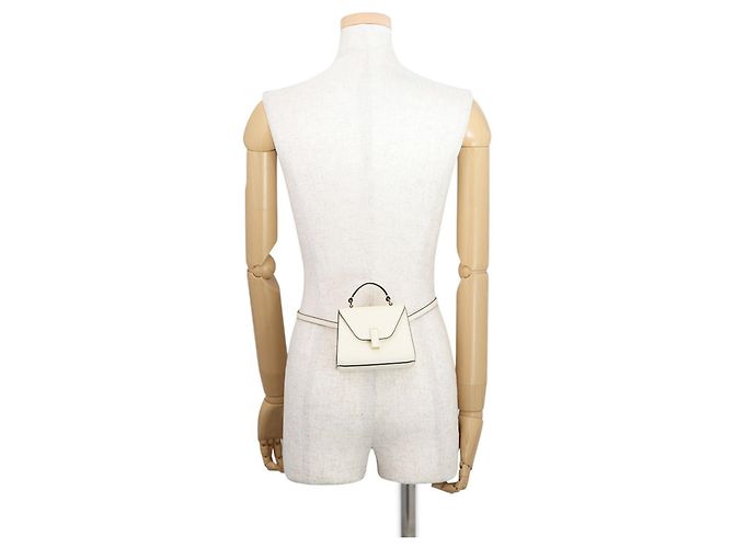 Valextra Iside Belt Leder-Bodybag Weiß - Ansicht 6