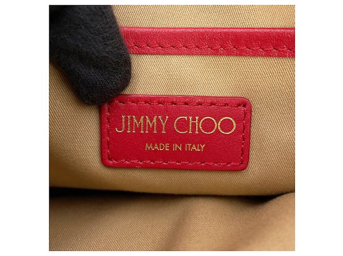Borsa a tracolla in pelle Attini Jimmy Choo Rosso - vista 12