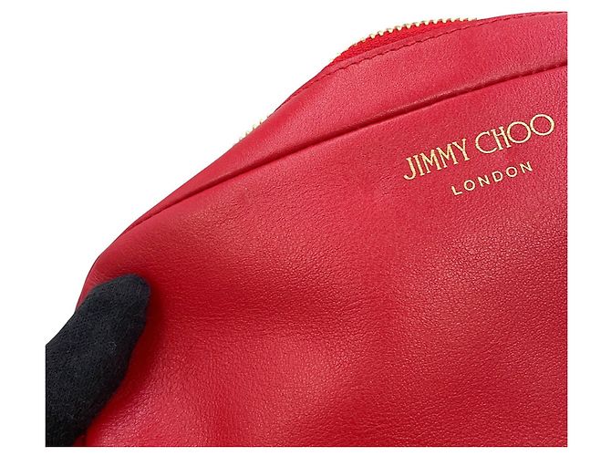 Borsa a tracolla in pelle Attini Jimmy Choo Rosso - vista 6