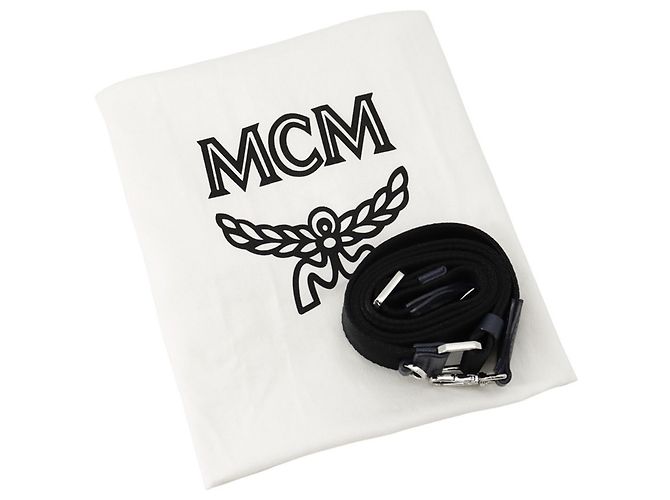 MCM Leder Tote Bag Camouflage Marineblau - Ansicht 19