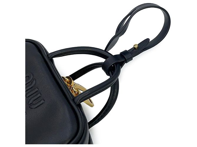 Miu Miu Micro Leather Handbag Charm Schwarz - Ansicht 10