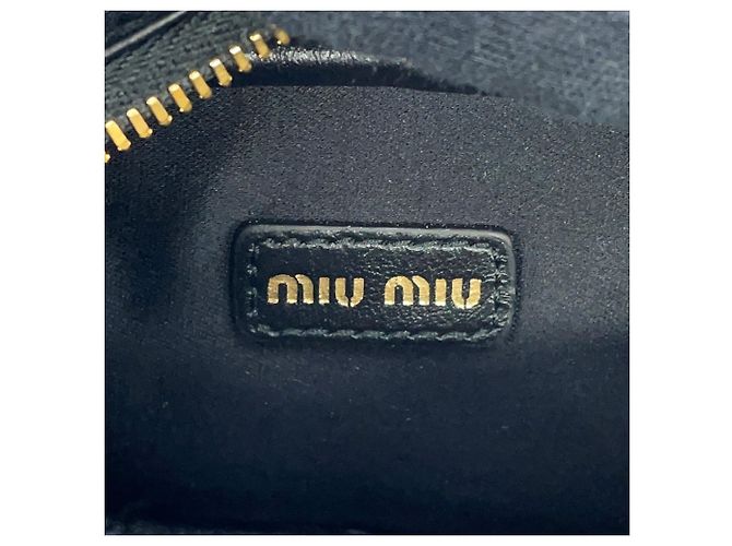 Miu Miu Micro Leather Handbag Charm Schwarz - Ansicht 11