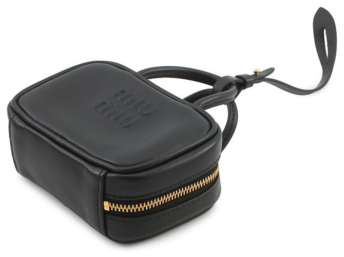 Miu Miu Micro Leather Handbag Charm Schwarz - Ansicht 2