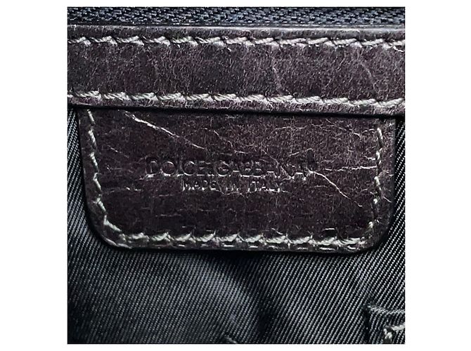 Borsa a tracolla in pelle Dolce & Gabbana Grigio antracite - vista 13