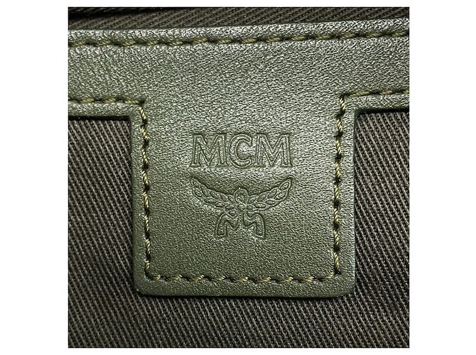 Borsa a tracolla MCM MUZ9AFI38G8001 Visetos Arancione Cachi - vista 17