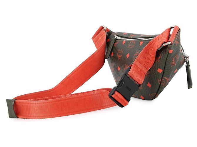 Borsa a tracolla MCM MUZ9AFI38G8001 Visetos Arancione Cachi - vista 2