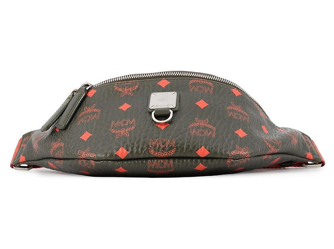 Borsa a tracolla MCM MUZ9AFI38G8001 Visetos Arancione Cachi - vista 4