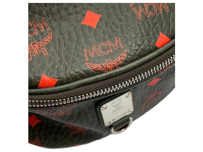 Borsa a tracolla MCM MUZ9AFI38G8001 Visetos Arancione Cachi - vista 7