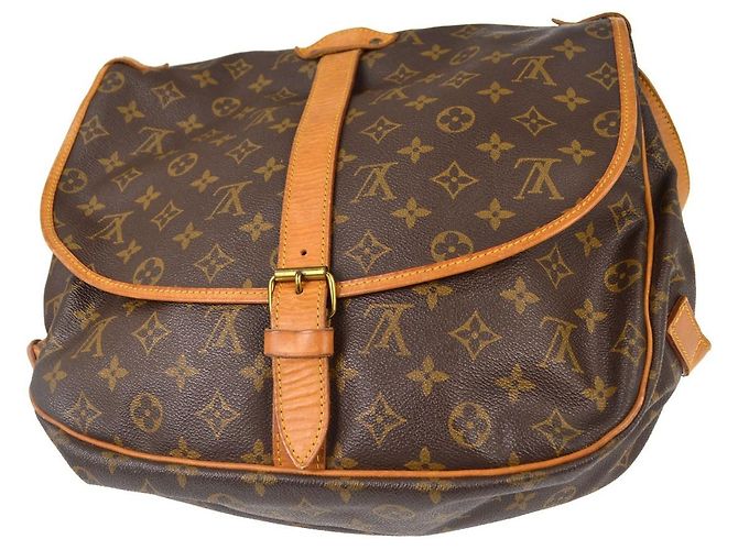 Louis Vuitton Saumur Monogram Canvas 35 Marron - vue 2