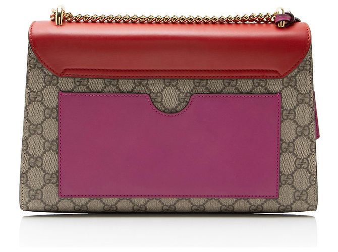 Borsa a tracolla media Gucci GG Supreme Padlock Marrone Beige - vista 3
