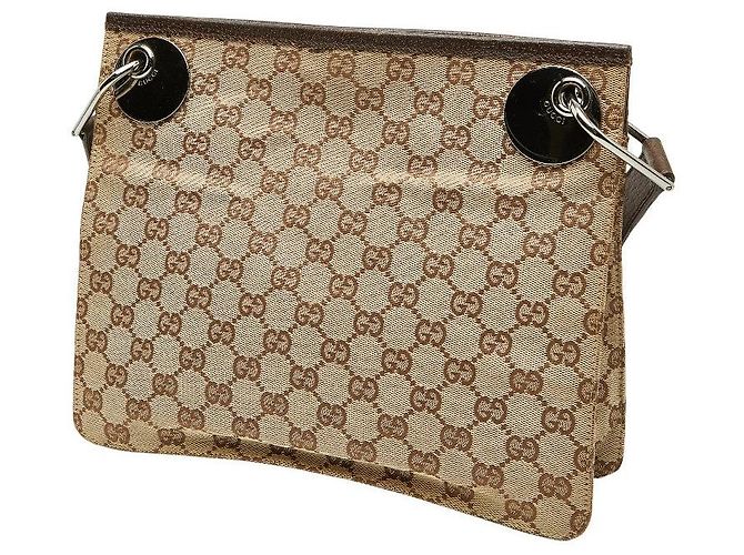 Borsa a tracolla Gucci GG Canvas Marrone Beige - vista 2