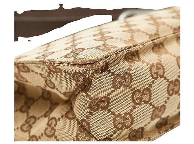 Borsa a tracolla Gucci GG Canvas Marrone Beige - vista 7