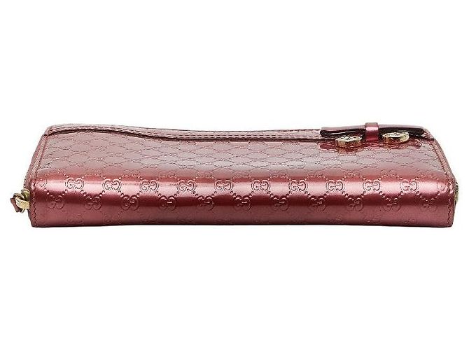 Portafoglio lungo Gucci Micro Guccissima con cuore in nastro Rosa - vista 3