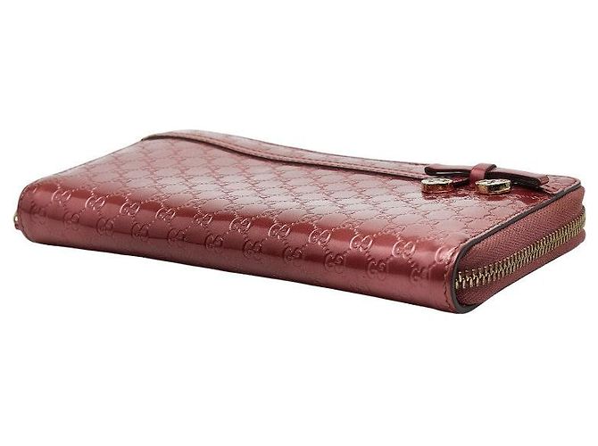 Portafoglio lungo Gucci Micro Guccissima con cuore in nastro Rosa - vista 4