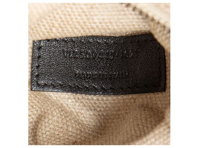 Autre Marque Saint Laurent Tote Large Rive Gauche in Tela e Pelle di Vitello Marrone Beige - vista 6