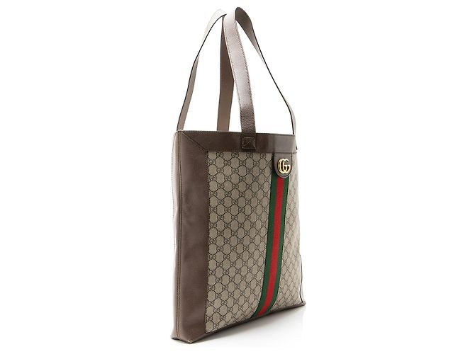 Gucci GG Supreme Ophidia Soft Vertical Large Tote Braun Beige - Ansicht 2
