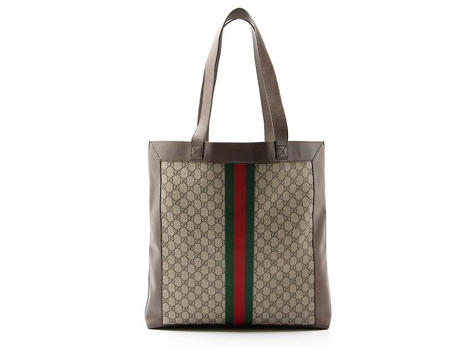 Gucci GG Supreme Ophidia Soft Vertical Large Tote Braun Beige - Ansicht 3