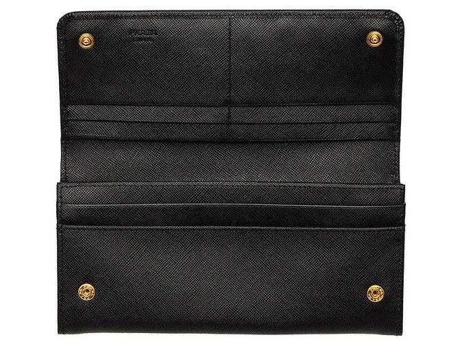 Portafoglio lungo Prada Ribbon Nero - vista 4