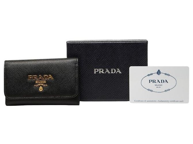 Prada Saffiano 4-Schlüsseletui 1PG004 Schwarz - Ansicht 9