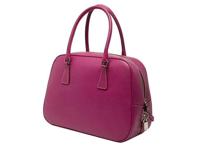 Sac à main Prada avec plaque logo triangle Rose - vue 2