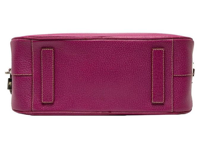 Sac à main Prada avec plaque logo triangle Rose - vue 3