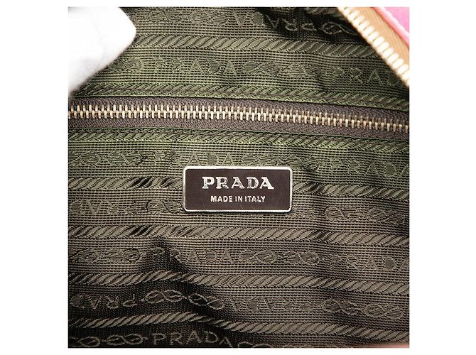 Sac à main Prada avec plaque logo triangle Rose - vue 5