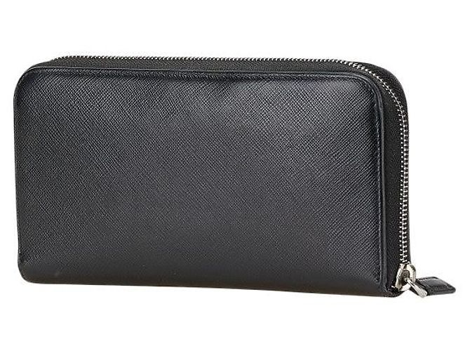 Prada Saffiano langes Portemonnaie Schwarz - Ansicht 2