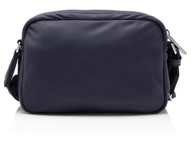 Bolsa Messenger Burberry em nylon com logo e zíper Azul - vista 3