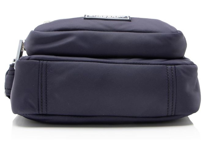 Bolsa Messenger Burberry em nylon com logo e zíper Azul - vista 4