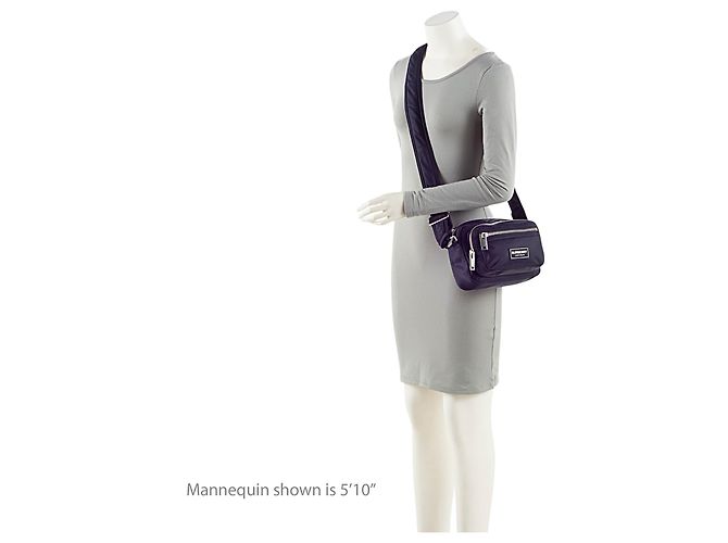 Bolsa Messenger Burberry em nylon com logo e zíper Azul - vista 5