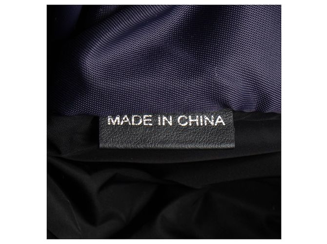 Bolsa Messenger Burberry em nylon com logo e zíper Azul - vista 9