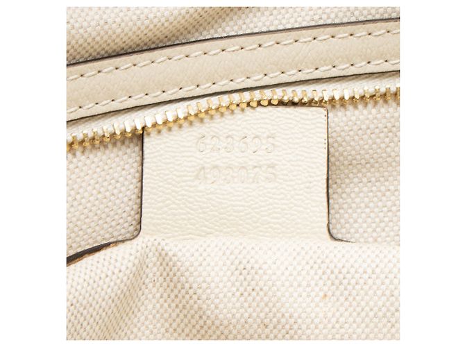 Sac Tote Large Gucci en cuir Horsebit 1955 avec chaîne Blanc - vue 6