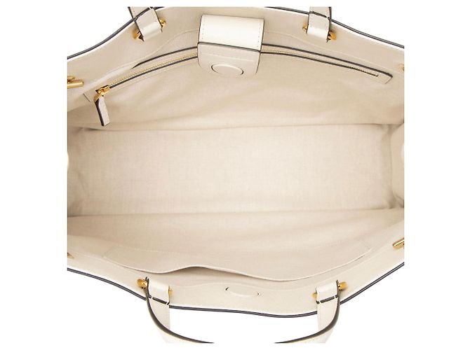 Sac Tote Large Gucci en cuir Horsebit 1955 avec chaîne Blanc - vue 7