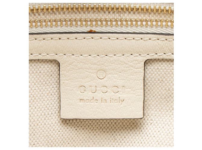 Sac Tote Large Gucci en cuir Horsebit 1955 avec chaîne Blanc - vue 8