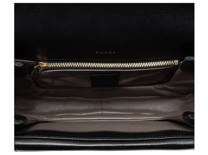 Borsa a tracolla piccola Gucci Leather Sylvie 1969 Nero - vista 7