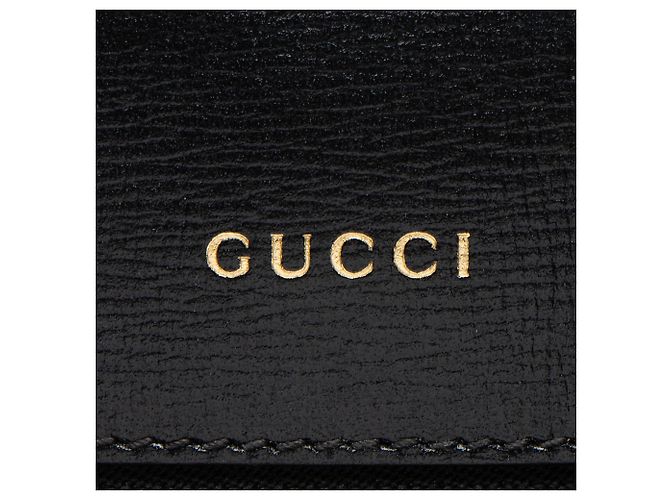Borsa a tracolla piccola Gucci Leather Sylvie 1969 Nero - vista 9