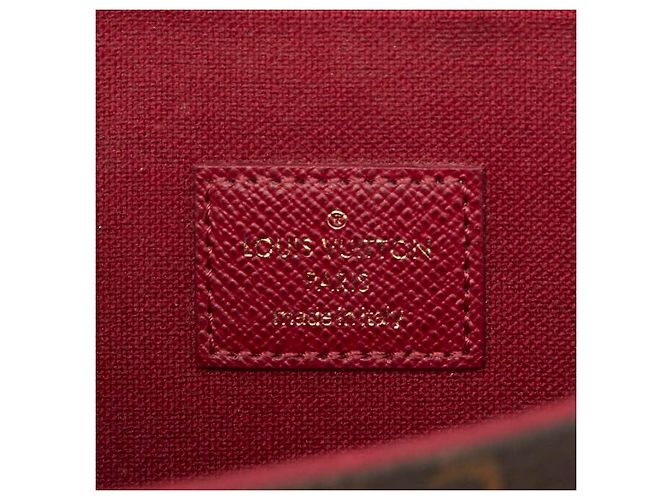 Borsa a tracolla Louis Vuitton Pochette Felicie Marrone - vista 10