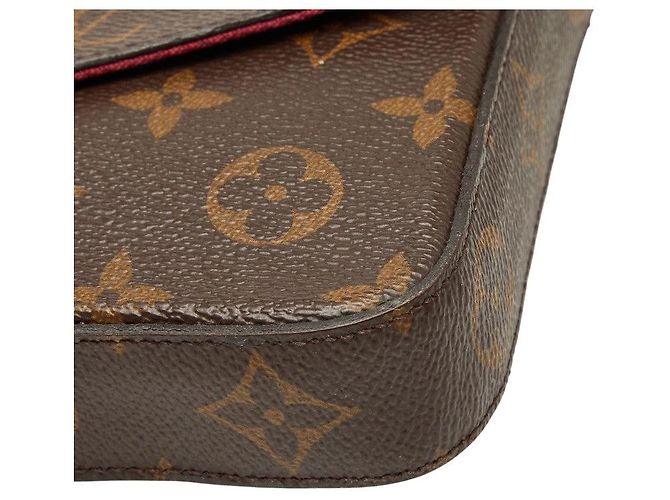 Borsa a tracolla Louis Vuitton Pochette Felicie Marrone - vista 4