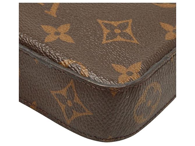 Borsa a tracolla Louis Vuitton Pochette Felicie Marrone - vista 6